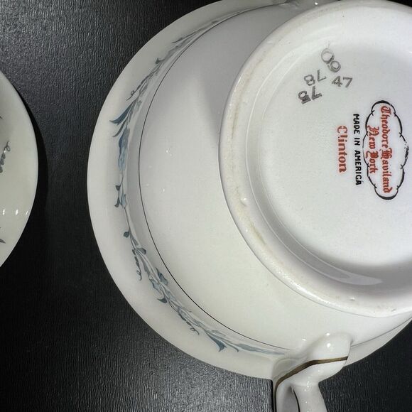 Vintage Theodore Haviland Clinton Cream And Sugar Set - Picture 8 of 14
